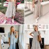 Women's Summer Casual Floral Boho Dress Puff Short Sleeve Ruffle Flowy Beach Party Midi Dresses