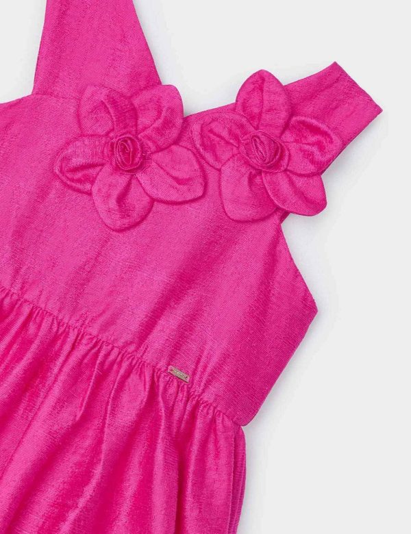 Floral Dress for Girls Fuchsia