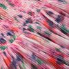 Women's Summer Floral Print Halter A-line Dress Bohemian Cake Dress Pink Dresses