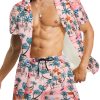 Men's Luxury Casual Button Down Short Sleeve Hawaiian Shirt Suits