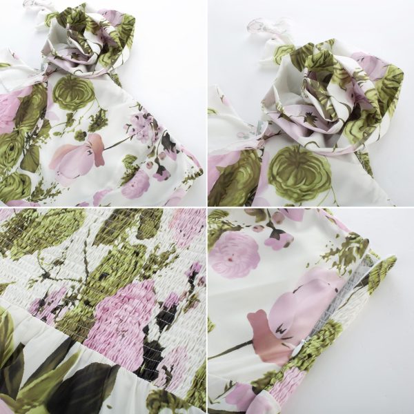 Womens Summer One Shoulder Sleeveless Dresses Floral Flowy Ruffle High Low Wedding Guest Maxi Sundresses