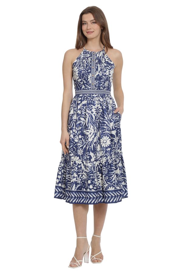Women's Spaghetti Halter Neck A-line Dress