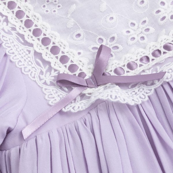 Girl's Summer Dresses, Vintage Purple Heirloom Dress, Puff Sleeve, Light Purple Dress for Girls Kids