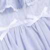 Girls Dress, Vintage Bluebell Heirloom Dress, White Lace, Puff Sleeve, Long Style for Spring and Autumn