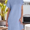 Womens Summer Dresses Fashion 2025 Short Sleeve Spring Mini Dress Casual Beach Vacation Clothes Dresses