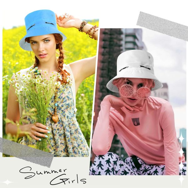 48 Pcs Bucket Hat Bulk for Women Men Fisherman Adjustable Summer Hat UV Protection for Outdoor Fishing Hiking Beach