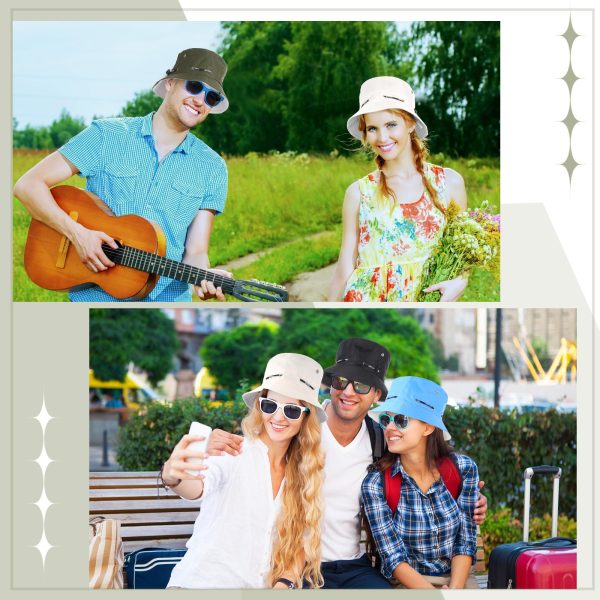 48 Pcs Bucket Hat Bulk for Women Men Fisherman Adjustable Summer Hat UV Protection for Outdoor Fishing Hiking Beach
