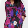 Women's Plus Size Dress-Kaya Print Maxi