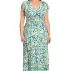 Women's Tiered Maxi with Shoulder and Waist Drawstring Details