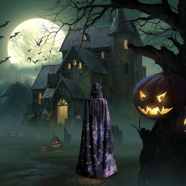Halloween Hooded Robe Cloak for Adult Men Women Christmas Hoodies Cape Cosplay Cosplay Costumes