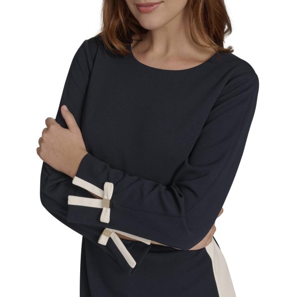 Women's Soft Bow Everyday Shift Dress