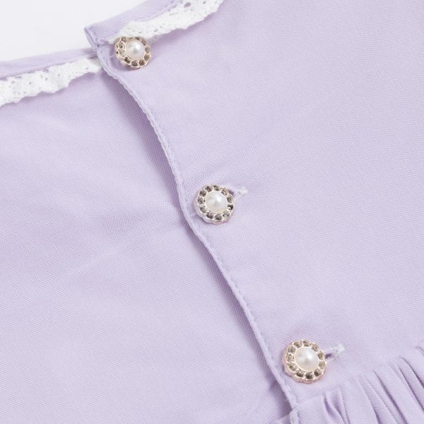 Girl's Summer Dresses, Vintage Purple Heirloom Dress, Puff Sleeve, Light Purple Dress for Girls Kids