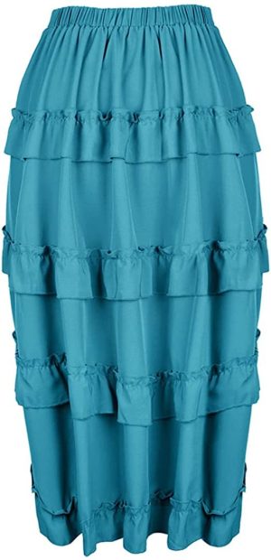 Women's Steampunk Gothic High Low Cyberpunk Victorian Skirt Medieval Renaissance Skirts Cosplay Outfits