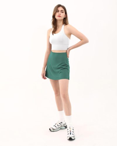 Women's Athletic Tennis Skorts with Pockets Built-in Shorts Golf Active Skirts for Sports Running Gym Training