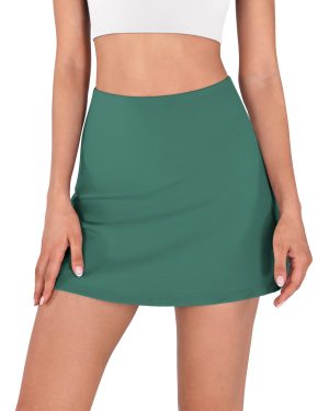 Women's Athletic Tennis Skorts with Pockets Built-in Shorts Golf Active Skirts for Sports Running Gym Training