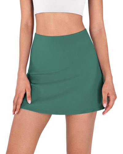 Women's Athletic Tennis Skorts with Pockets Built-in Shorts Golf Active Skirts for Sports Running Gym Training