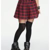 Women's Y2K Plaid Skirt Print Flared Hem Mini Skirt Pleated A Line Short Skirts