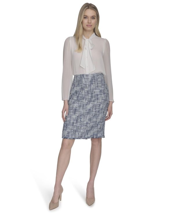 Women's Open Front Tweed Suit Jacket