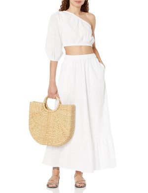Women's Anupa Cotton Tiered Midi Skirt