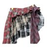 Women's Y2k High Waist Plaid Patchwork Tiered Pleated Asymmetrical Hem Mini Skirt
