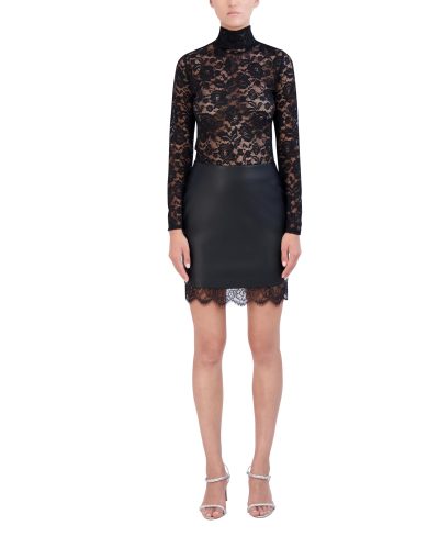 Women's Faux Leather Mini Skirt