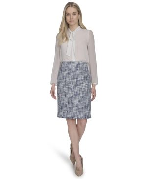 Women's Open Front Tweed Suit Jacket