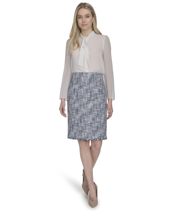 Women's Open Front Tweed Suit Jacket
