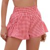 Womens High Waisted Shorts Athletic Running Shorts Workout Gym Quick Dry Flowy Shorts with Pockets