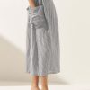 Womens Plaid Midi Skirt Flowy Elastic High Waist Long Skirts with Pockets