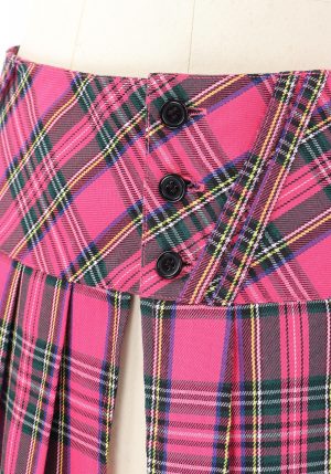 Mini Plaid Pleated Skirt Women's US Size Low Waist Slit Schoolgirl Uniform